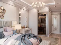 Balkon və soyunma otağı ilə yataq otağı daxili