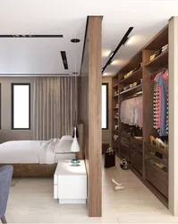 Balkon Va Kiyinish Xonasi Bilan Yotoqxonaning Ichki Qismi