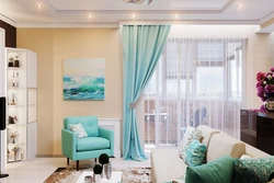 Curtain design for a small living room photo