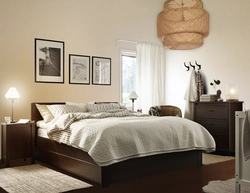 Bed color in bedroom interior