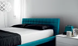 Bed color in bedroom interior