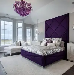 Bed color in bedroom interior