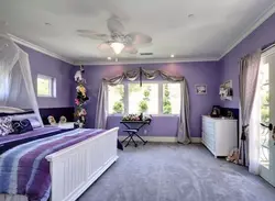 Bedroom interior lavender