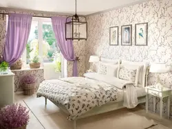 Bedroom interior lavender