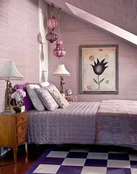 Bedroom interior lavender