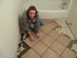 How To Tile A Bathroom Floor Photo