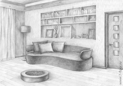 How To Draw Living Room Interior