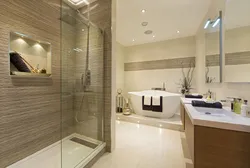 Warm bathroom interior