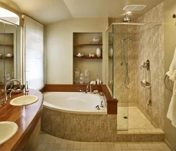 Warm bathroom interior
