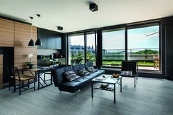 Living room design with stained glass windows