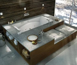 Built-in bathtub interior