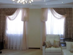 Beautiful cornices in the living room photo