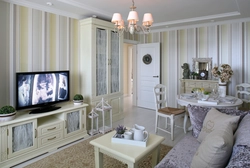 Provence style in the living room in the apartment photo