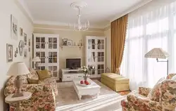 Стыль Праванс у зале ў кватэры фота