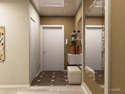 Design of a corridor with the letter G in an apartment