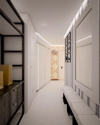 Design of a corridor with the letter G in an apartment