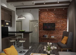Brick In The Kitchen Living Room Photo