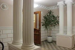 Column in the bathroom interior photo