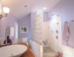 Bathroom design in pastel colors