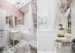 Bathroom design in pastel colors