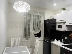 White tulle for the kitchen in a modern style photo