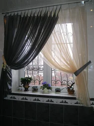 Tulle сафед барои ошхона дар акс сабки муосир