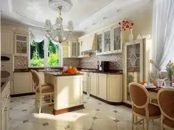 Дызайн кухні ў сваёй хаце класіка