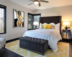 Bedroom bed interior photo design