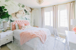 Delicate bedroom interiors photos