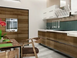 Mətbəx fotoşəkili üçün müasir laminat döşəmə
