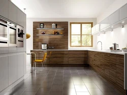 Modern laminate flooring for the kitchen photo
