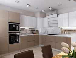 Kitchen design milky colors