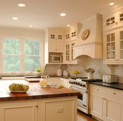 Kitchen design milky colors