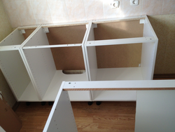 Photo of kitchen cabinet assembly