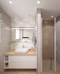 Bathroom design with rectangular cubicle