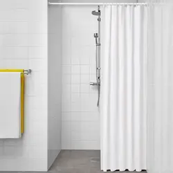 Shower curtains in the bathroom photo