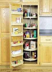 Corner cabinets shelves for the kitchen photo