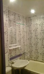 Inexpensive bathroom renovation with panels photo