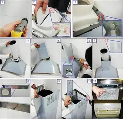 How to attach the hood in the kitchen above the stove to the wall photo