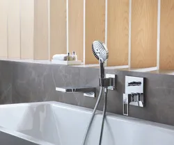 Shower and bathtub faucet photo