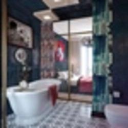 Fusion bathroom interior