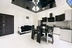 Интерьер Кухни С Натяжным Черным Потолком