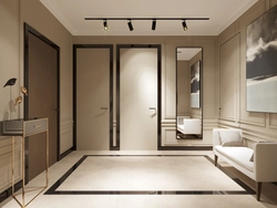 Design of a hallway from which doors to all rooms