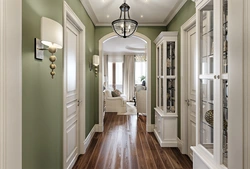 Design of a hallway from which doors to all rooms