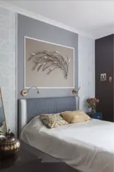 Wall Design In The Bedroom At The Head Of The Photo