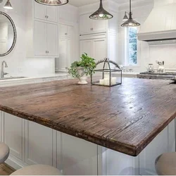 Kitchen countertop in the kitchen interior