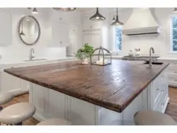 Kitchen countertop in the kitchen interior