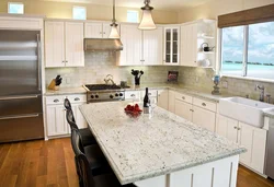 Kitchen countertop in the kitchen interior