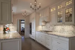 Kitchen countertop in the kitchen interior