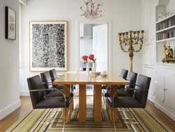 Chairs in the interior of the kitchen living room photo